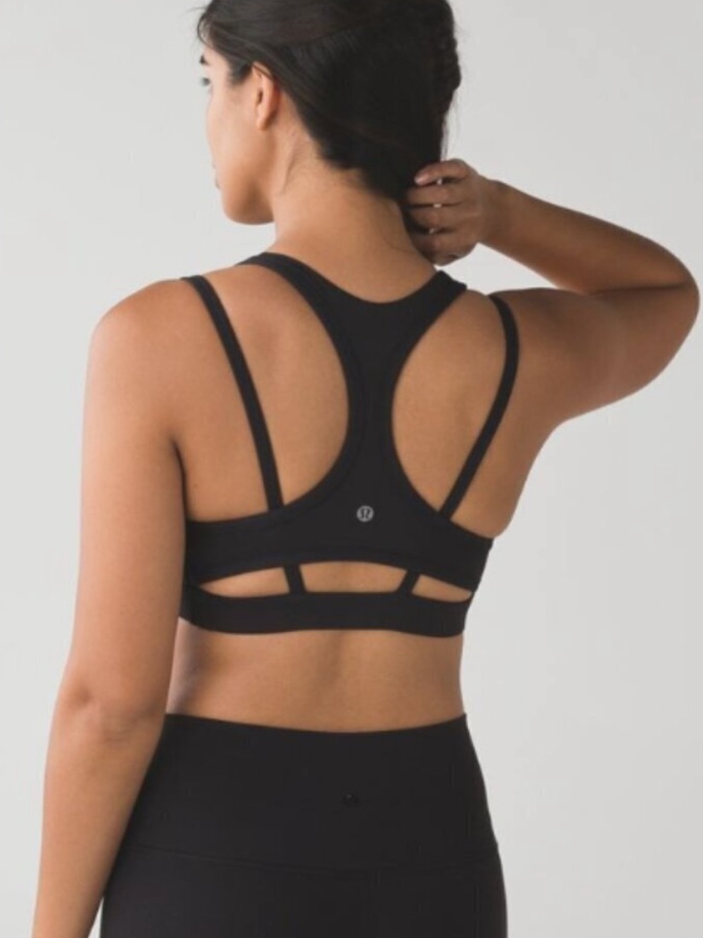 Lululemon Splendour Sports Bra Luxstreme Double Strap Athletic Black Size 6